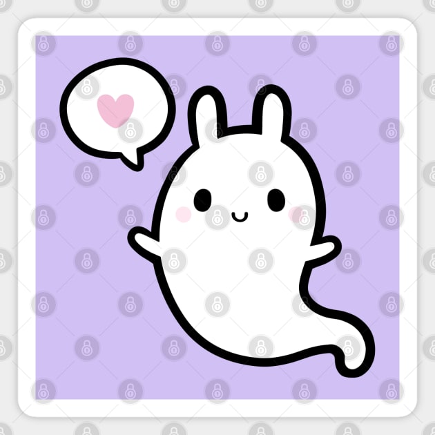 Cutie Bunny Ghost 02 | Nikury Magnet by Nikury